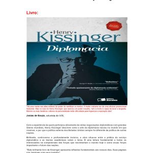 HENRY KISSINGER – DIPLOMACIA – LEITURA OBRIGATÓRIA